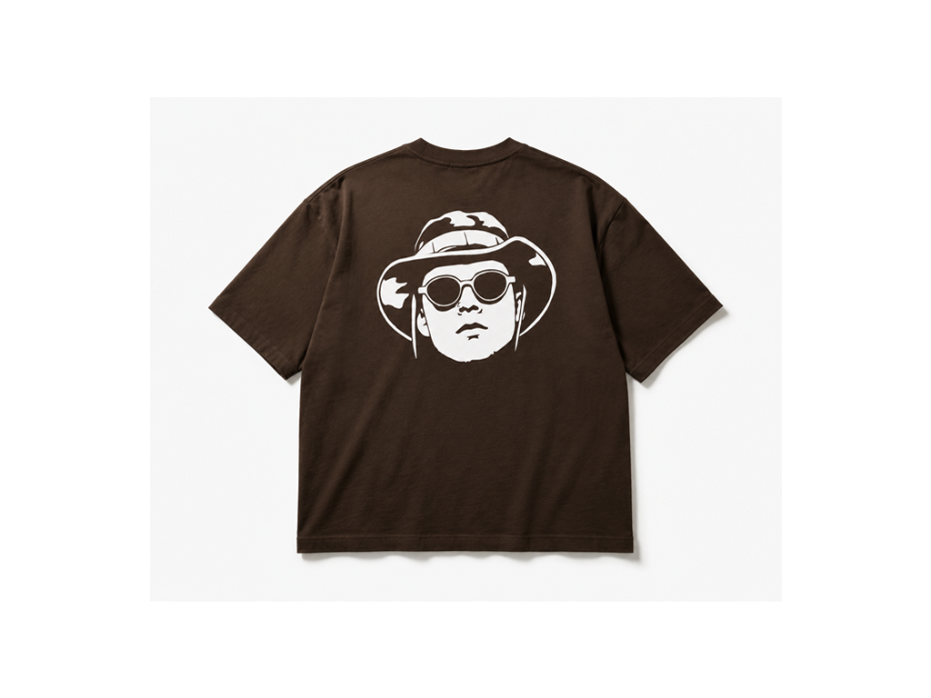 NORTHAT Face Tee hnědá
